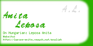 anita leposa business card